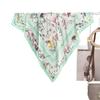 Eleganter Damen Seidenschal mit Blumenmuster - Vielseitiges Sommeraccessoire zum Sonnenschutz