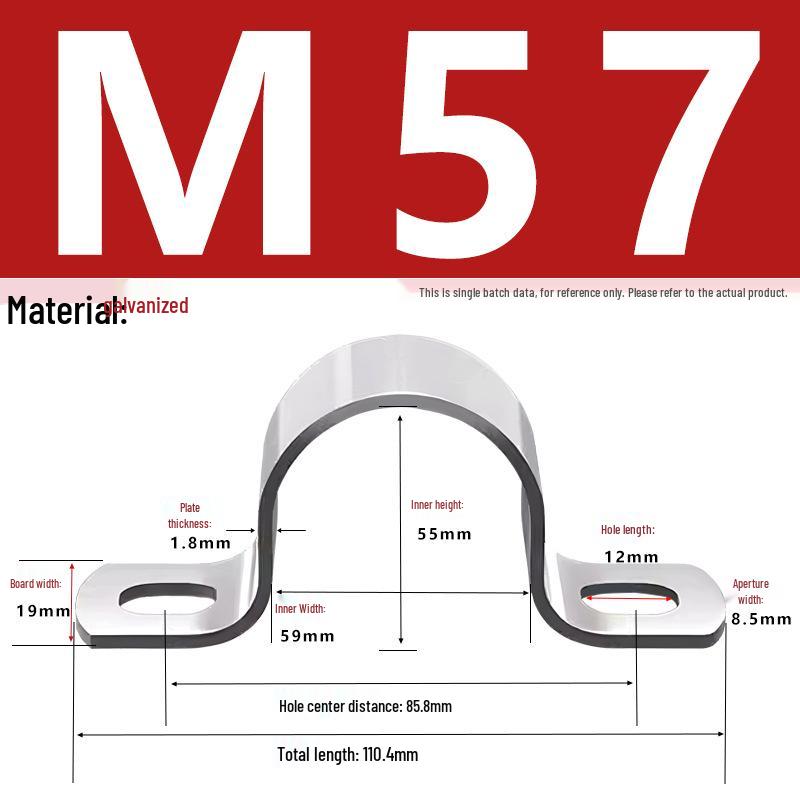 Galvanized U-Shaped Saddle Clamp for Pipes and Hoses