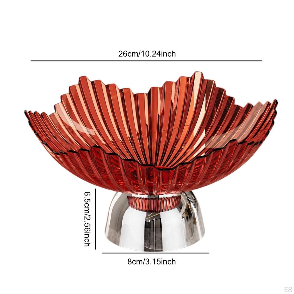 Pedestal Fruit Bowl Decoration Portable Elegant Stylish Decorative Multifunctional Snack Storage