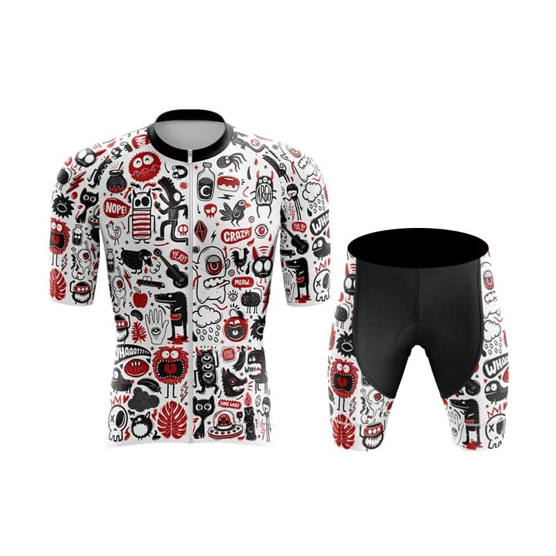 Cartoon Cycling Clothing Men Ropa Ciclismo MTB Cycling Clothes Short Sleeve Bike Short Maillot Ciclismo Jersey Set Cycling Suits