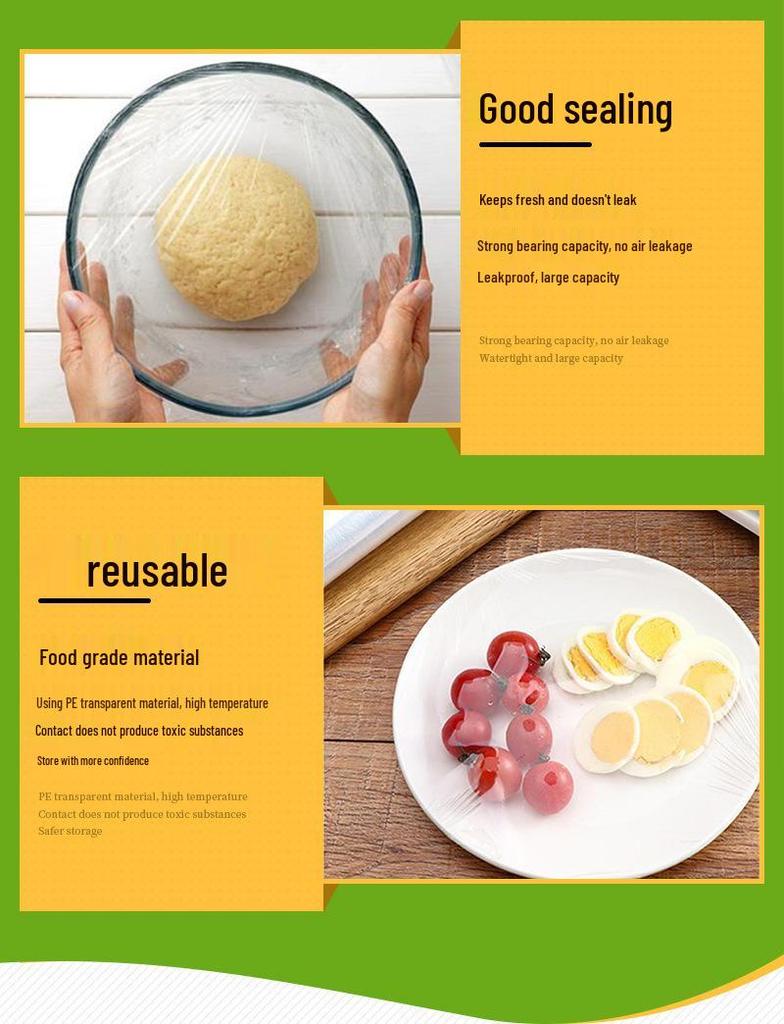 Jinjia You Thickened PE Cling Film for Kitchen & Microwave, Easy Tear, Food Grade