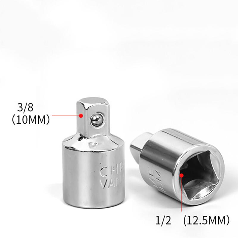 Air Ratchet Socket Adapter Drive Reducer Set 6 Pieces Heavy Duty Steel for Use with 1/2 3/8 and 1/4 Inch Ratchet Drives