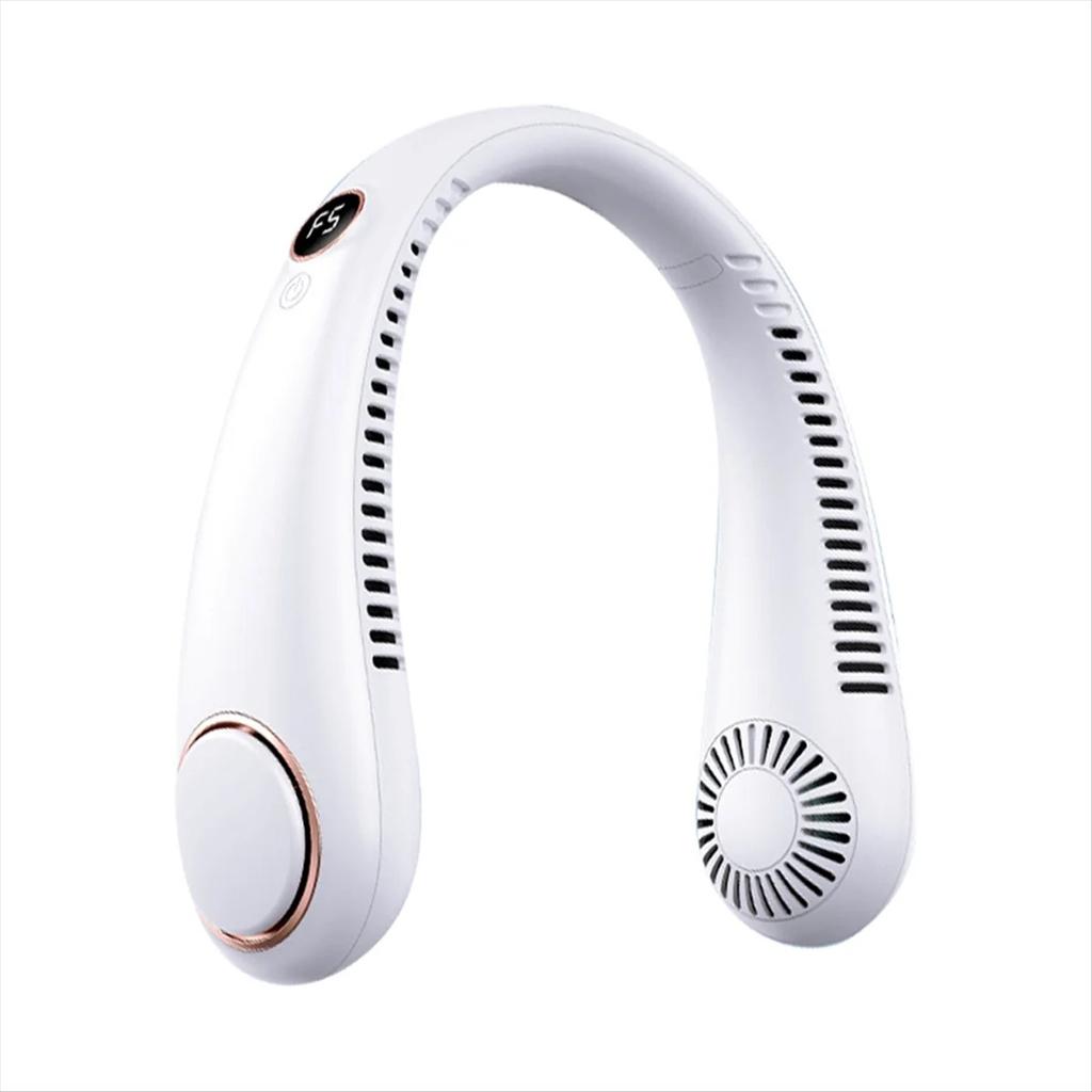1200mah Mini Neck Fan Portable No Bladeless Hanging Neck Rechargeable Air Cooler 3 Speed Mini Summer Outdoor Sport Fan