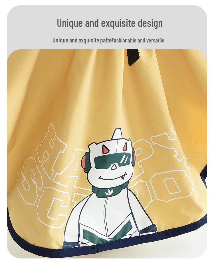 Children's Wide-Brim Sun Hat with Neck Protection, Windproof Outdoor Cap for Boys and Girls