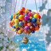 Hot Air Balloon Ornaments, 2D Flat Acrylic Hanging Decoration, Decorative Colorful Suncatcher with Metal Chain for Nursery, Kitchen, Porch, Wall Decor