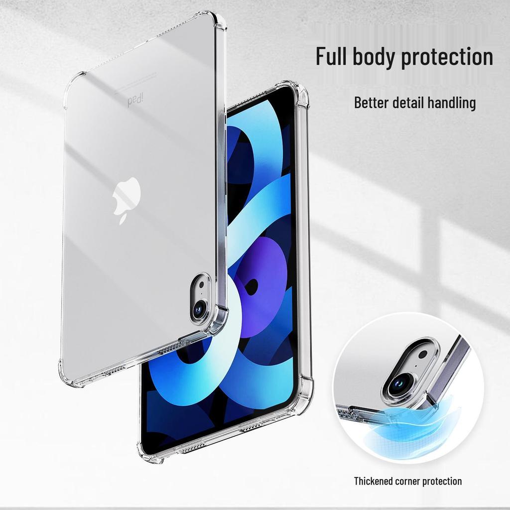Compatible iPad 10.2 Transparent Protective Case - Shockproof with Four-Corner Protection for Air 456 and Mini 56 Tablets