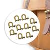 10 Pieces Horseshoe Buckles Bracelet Clips Zinc Alloy Key Chian Fasteners D Rings Screw Pin for DIY