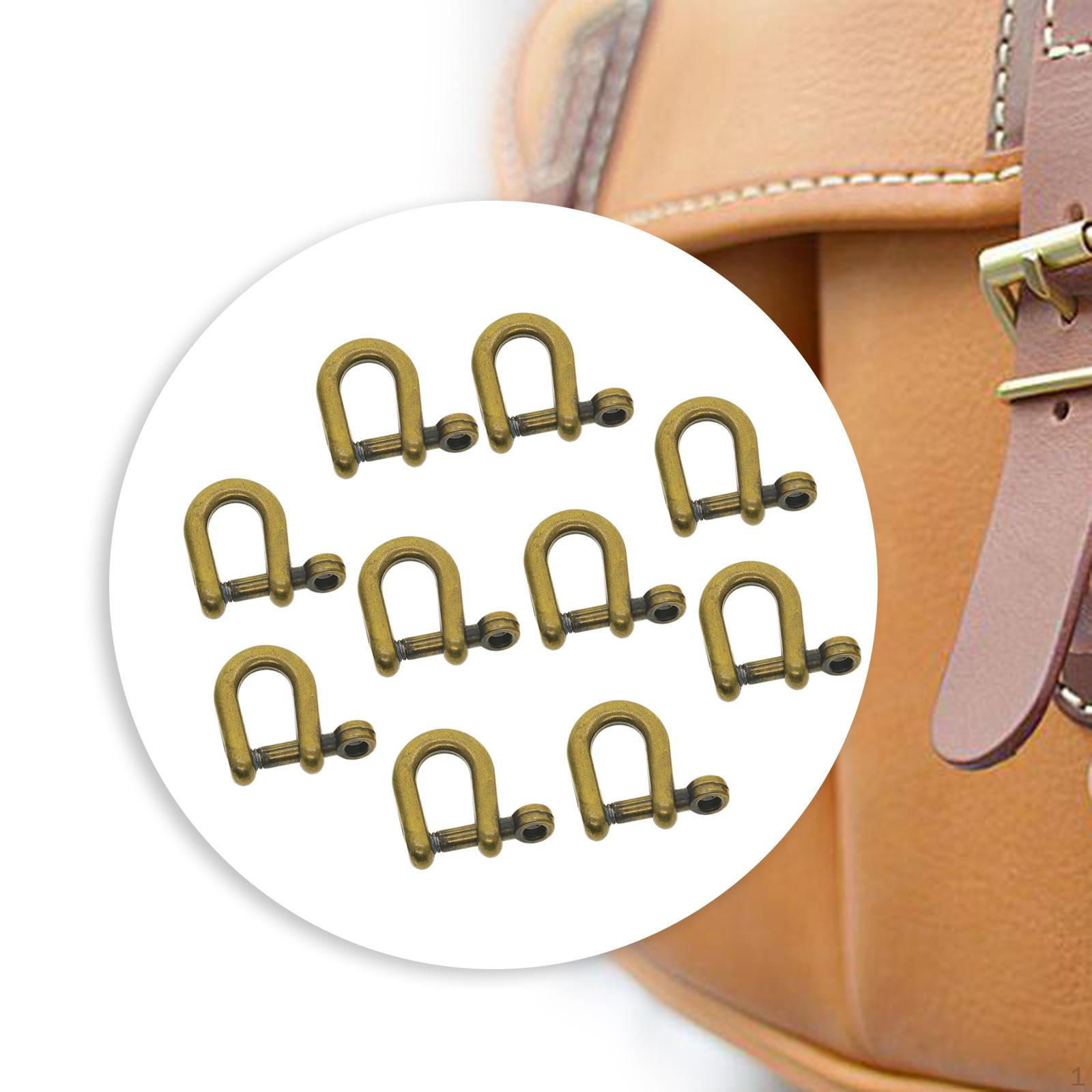 

10 шт., пряжки-подковы, зажимы для браслета, ключ из цинкового сплава, крепежные детали Chian, D-кольца, винтовой штифт для DIY