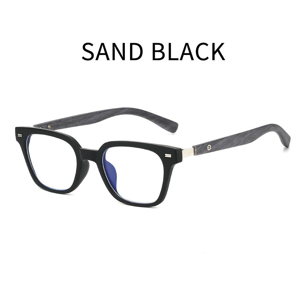2521 imitation wood anti-blue glasses men's Japan and South Korea large frame square frame high definition reading glasses