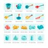 18PCS Beach Sand Toy Set, Durable Plastic, Summer Pool Beach Game Set, Outdoor Sand Play Tools For Boys And Girls, Great Holiday