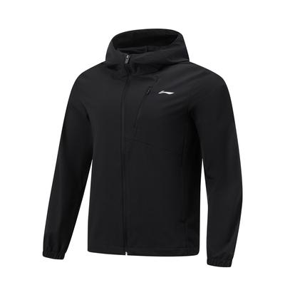 Solid Color Zip Hooded Versatile Windbreaker Men Outerwear AFDW123-1