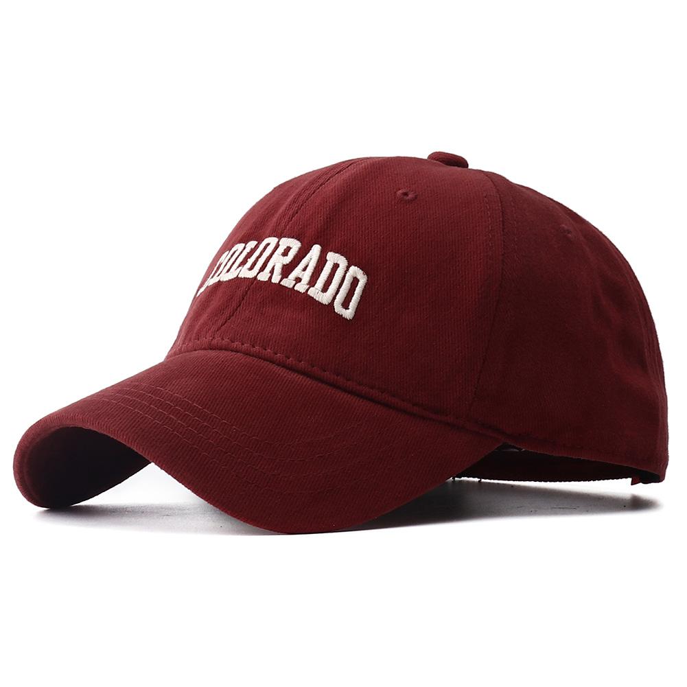 Print Embroidered Baseball Hat Adjustable Sun Protection Visor Cap Outdoor Use Duck Tongue Caps For Women Men Dad Hats Latest Colorado Letter