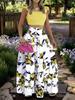 2025 Summer European & American Cross-Back Mid-Waist Solid Color Spaghetti Strap Swing Dress Set