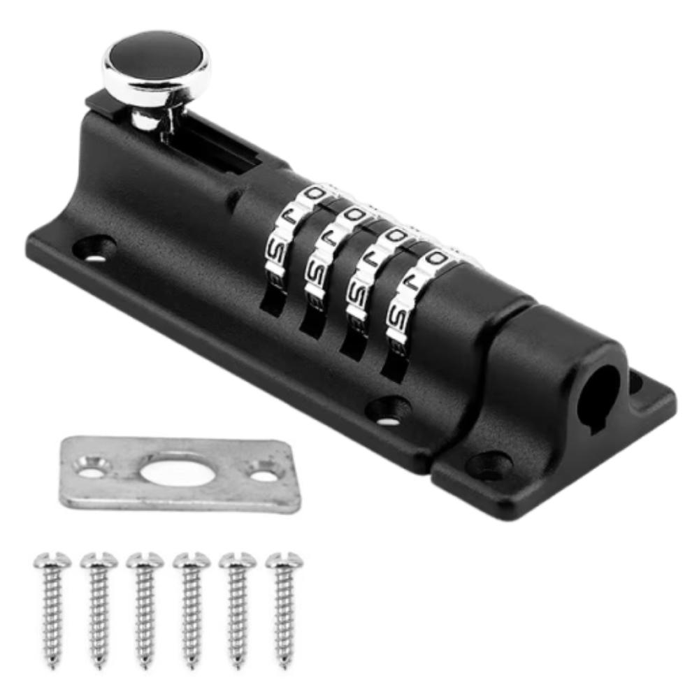 

Anti-Rust Digital Deadbolt Lock 4 Digit Pin Code Waterproof Password Padlock Safety Anti-theft Keyless Door Catch чёрный