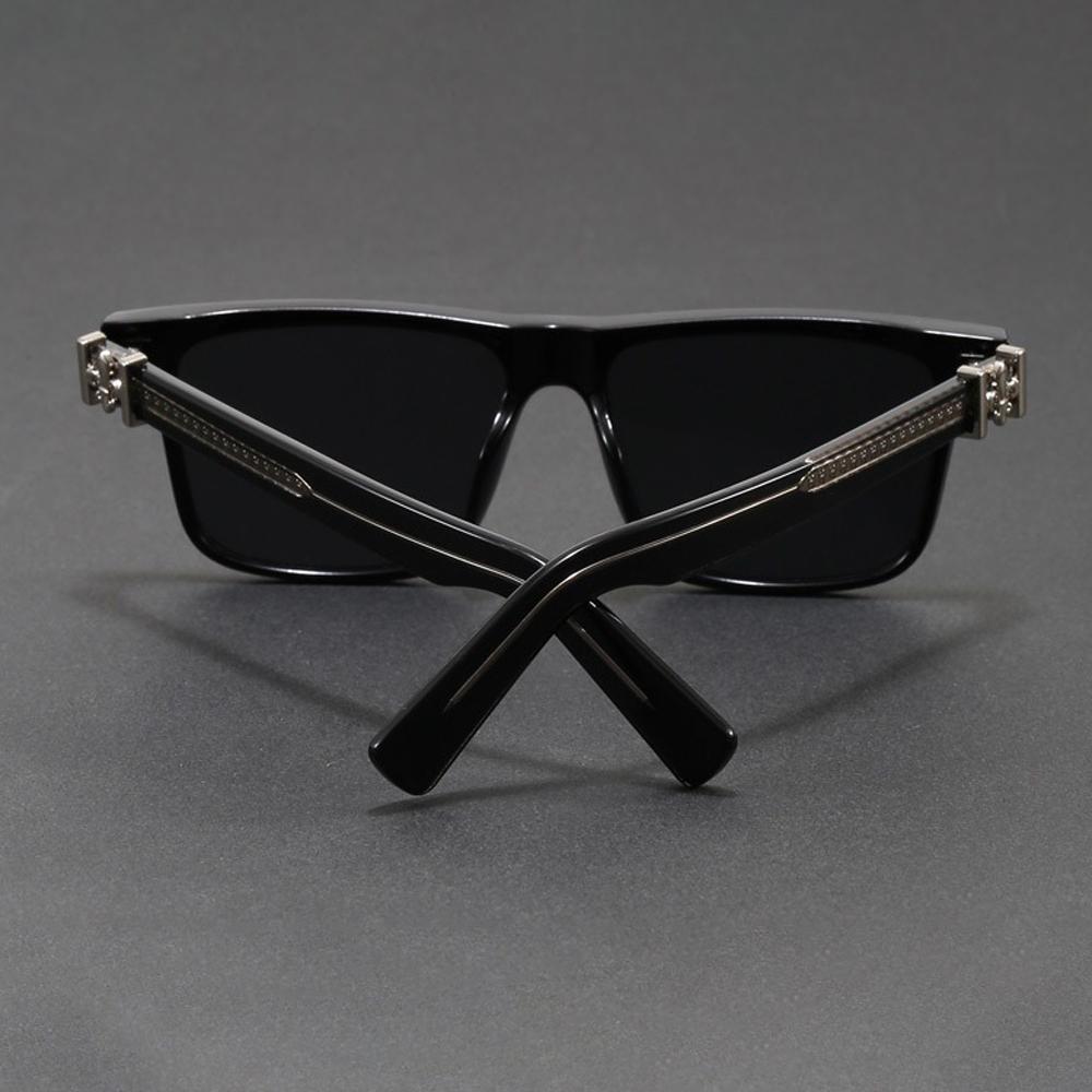 Vintage Punk Square Sunglasses Men Women Retro Frosted Clear Frame Tortoiseshell Temple UV400 Sun Glasses Shades