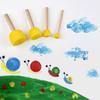  30Pieces Sponge Brush Assorted Size Round Sponges Brush Painting Tool for Kids Acrylic Painting DIY Craft