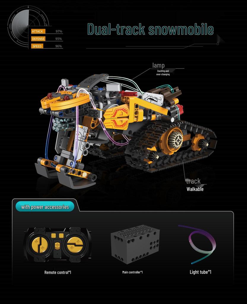 5-in-1 Remote Control Wall-E Robot Building Kit, Compatible with Lego, for Electric Science Education