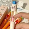 4 Pcs Carrot Pens, Funny and Fun, Tongue Pushing Pen, Neutral Pen, Fun
