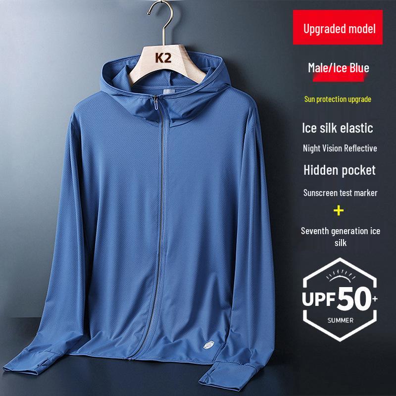 Ice Silk Men's Sun Protection Jacket 2026 - New Style, Anti-UV, Breathable, Thin for Summer & Outdoor Fishing