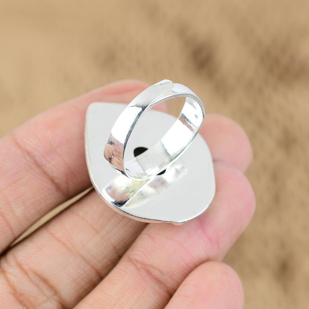 Mothers Day Sale Sunstone Stone 925 Sterling Silver Promise Wife Ring Jewelry