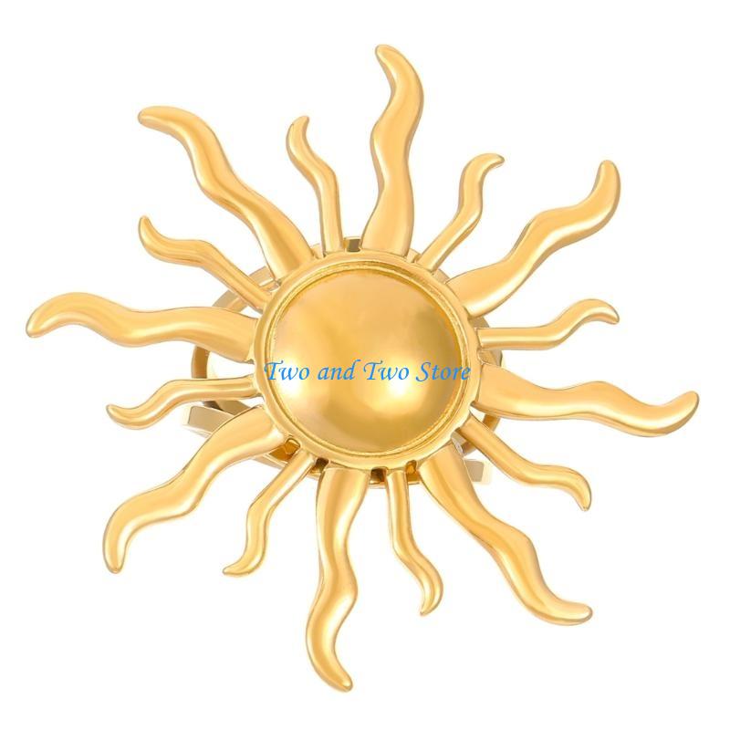 HX6F Fashion Rings Stainless Steel Adjustable Rings Suitable for Fashion Enthusiasts
