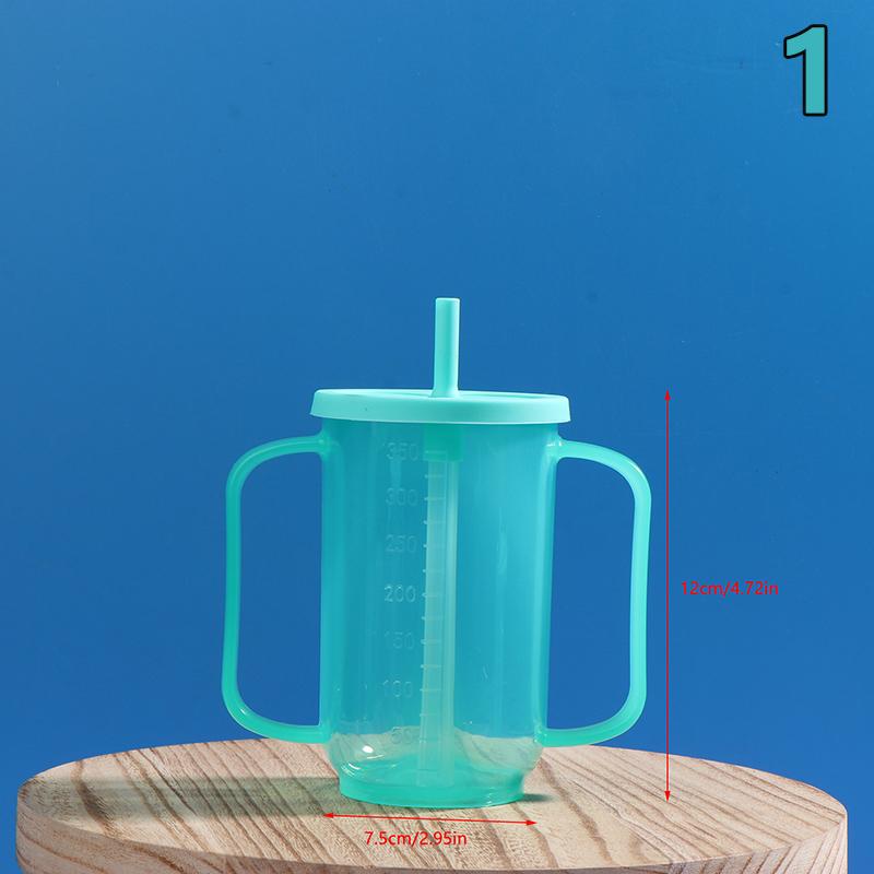 350Ml Adult Sippy Cup 2 Handles Plastic Mug Drinking Cup Disabled Elderly Spill Proof Dysphagia Cup Parkinsons Aids Living Tool