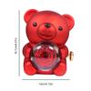 Drehbare Umarmender Bär Rosen Schmuckschatulle Ewigkeitsblumen Geschenkbox Muttertag Valentinstag Weihnachtsgeschenk (ohne Halskette)