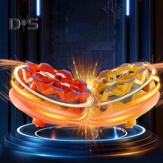 Spark Spinning Top Stress Relief Portable Luminous Gyro Collision Sparks Light-up Gyroscope Decompression Spinner Top Toy Kids Teens Adults Gift