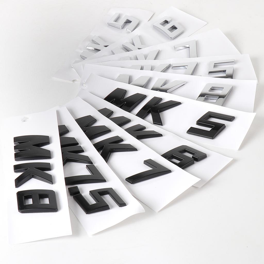 YNEPB1 ABS MK5 MK6 MK7 MK7.5 Letter Emblem Car Body Rear Trunk Badge Sticker For Volkswagen VW Polo Sharan Golf Scirocco Touran Touareg