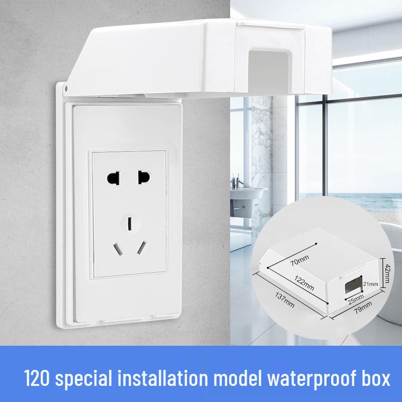 86 Type Transparent Self-Adhesive Waterproof Socket Cover for Bathroom Switches