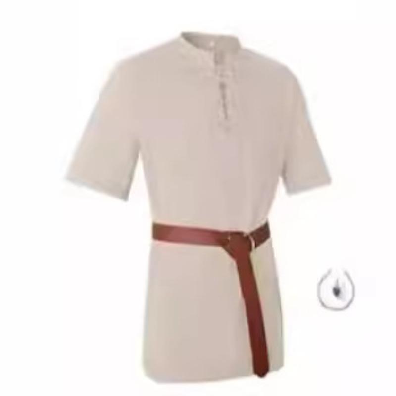 

Мужская рубашка с короткими рукавами и завязкой на горловине из хлопка и льна, свободный пояс, дышащая, повседневная, универсальная XL