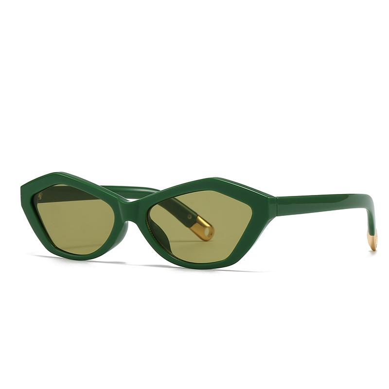 Cross-Border Specially Designed for Water Chestnut Cat-Eye Sunglasses Modern Retro Temples Decorative Sunglasses 2499