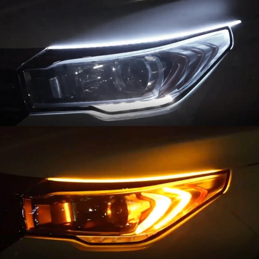 DRL FLEX LED Daytime Running Lights + Flowing Direction, External 2pcs 12V, Off-Road