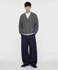 AGOD Hairy Ribbed Knit Cardigan [Heather Grey]