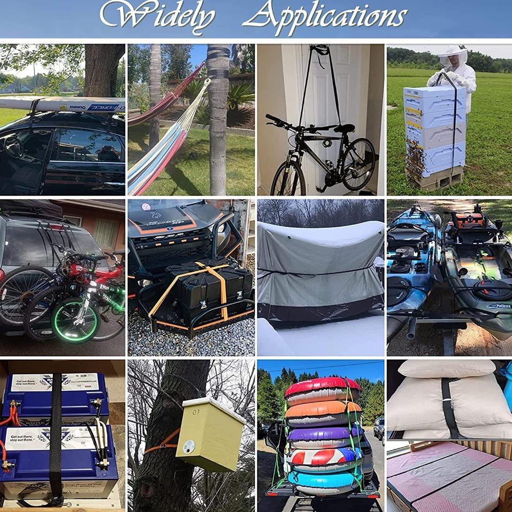 With Metal Buckle Tie-Down Belt 400 Kg Tensile Force Tow Rope Strong Ratchet Luggage Fixation