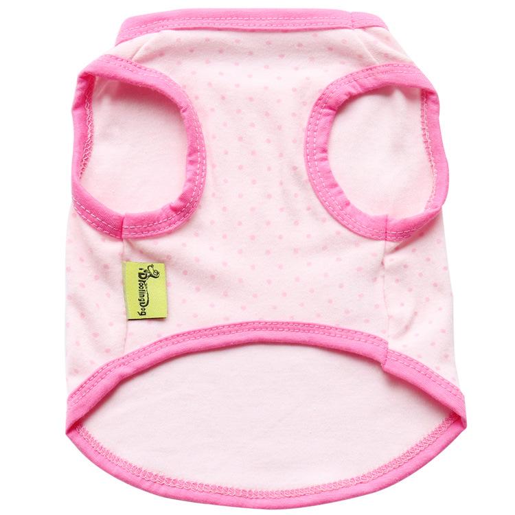 Pet Vest: Candy Color Polka Dot Terry Cloth for Small Dogs and Cats - Spring/Summer Wear