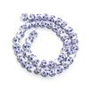 6 8 10 12mm Kleine Blume Keramikperlen Blaues Porzellan Runde Lose Perlen Für Schmuckherstellung DIY Armbänder Halskette Zubehör