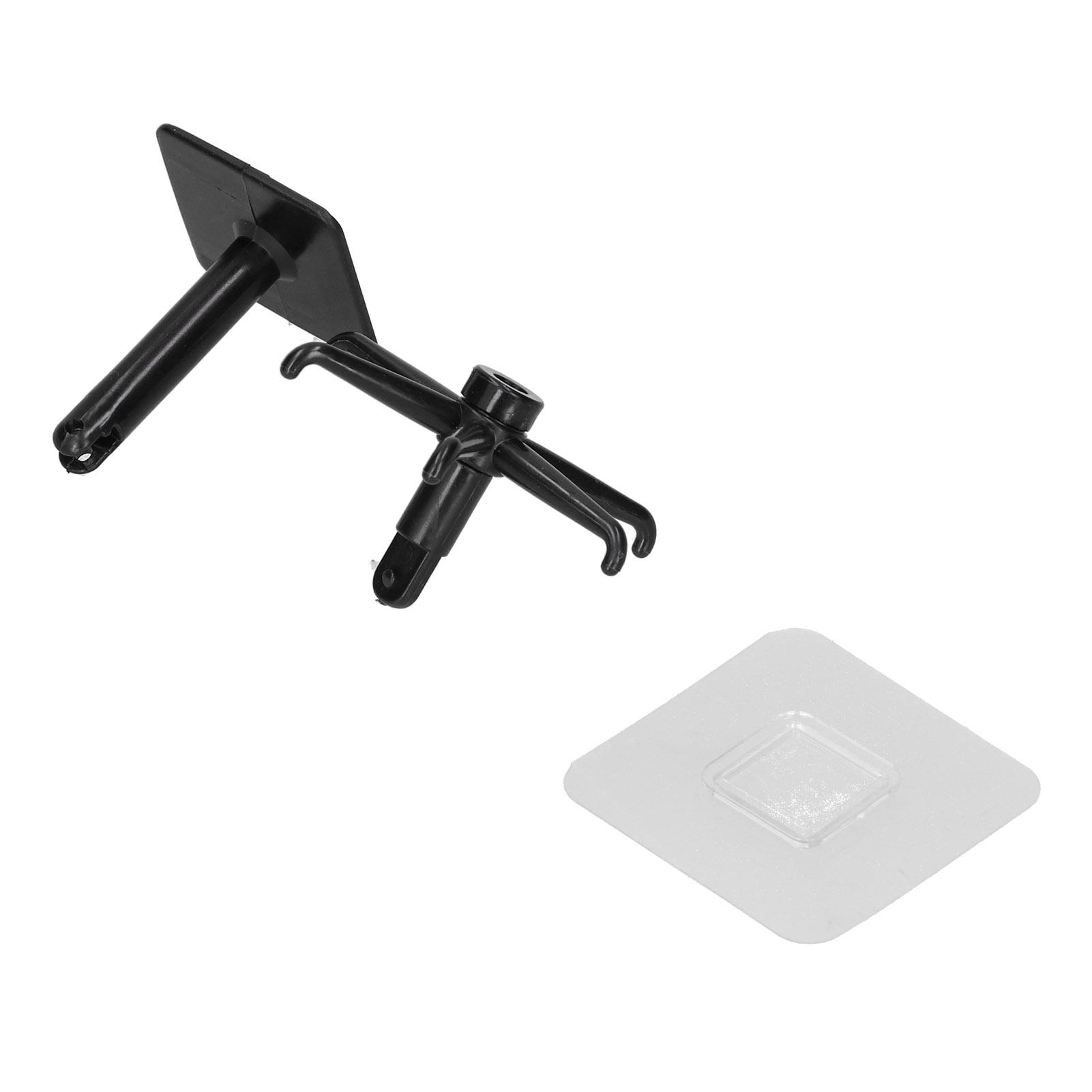 No Punch Unique Shape Hook Rotatable Storage Holder Wall Hanger for Home Bathroom(White )