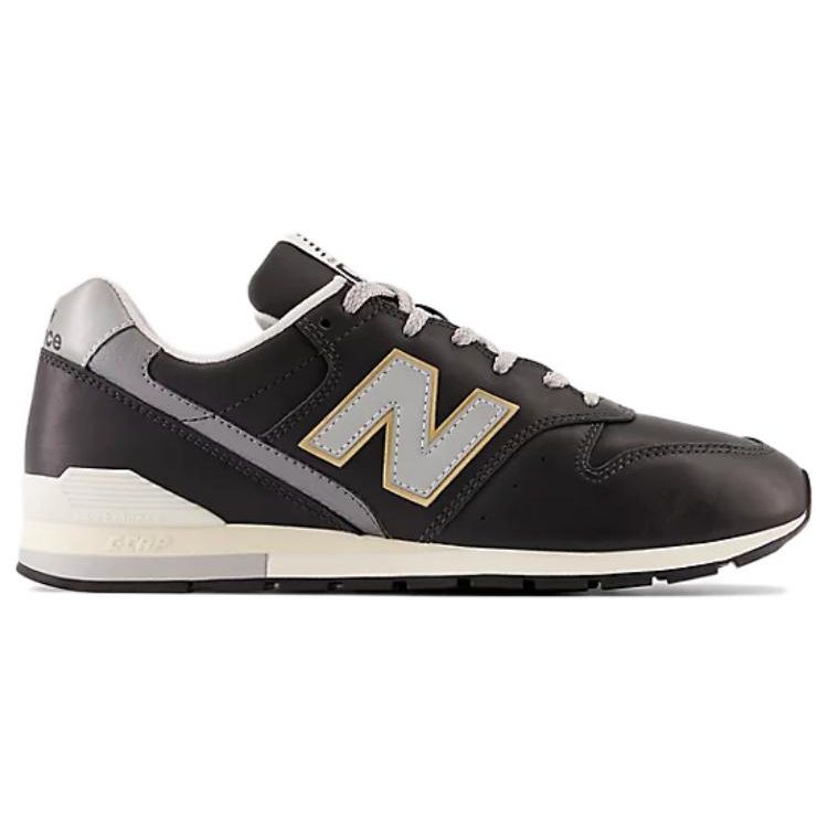 New Balance Nb 996 Round Toe Lace-Up Leather Low-Top Running Shoes Men Sneaker Black Gray CM996RI2