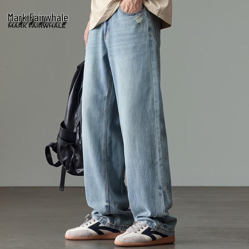 

Mark Fairwhale Men s Breathable Tencel Straight Leg Jeans 28