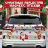 Christmas Reflective Light Bulb Magnetic Stickers - Festive Car and Refrigerator Set