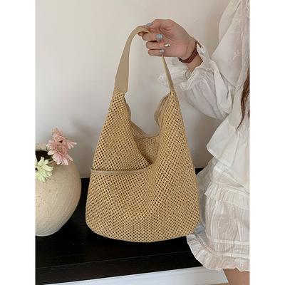 Французька Солом'яна Плетена Сумка Жіноча Літературне Товариство Робота Повсякденна Сумка Нова Літня Свіжа Плетена Сумка-Відро