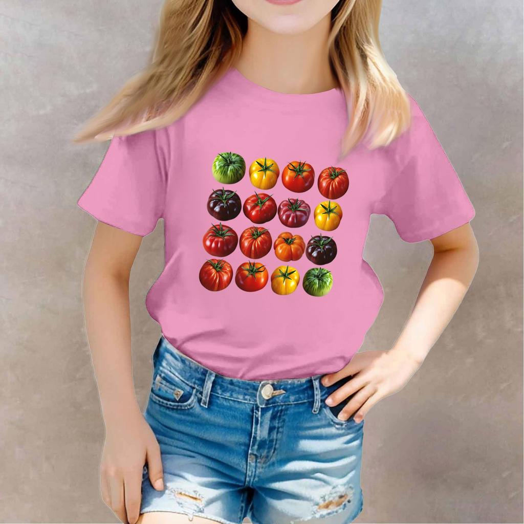 Toddler Girl Boy T-Shirts Kids Top Boys And Girls Printed Short Sleeved T-shirt