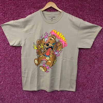 Fashion Nova Wreaking Havok Teddy Bear Graphic T-Shirt Large