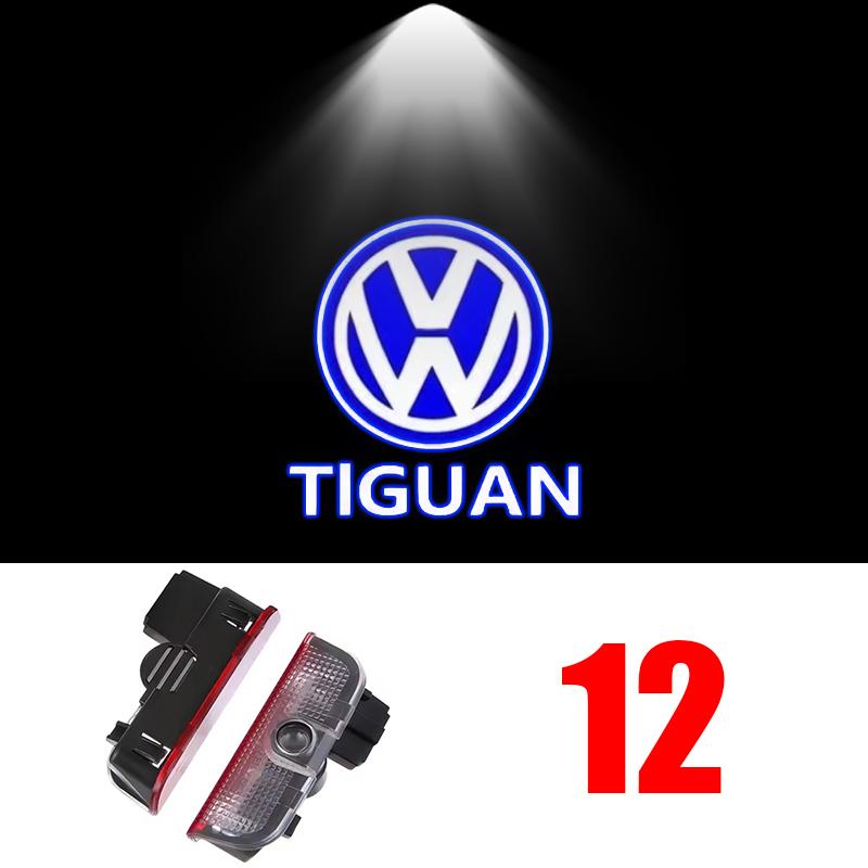 BFPQY1 2 For VW Touareg GTI MK6 Golf 5 6 7 Passat B6 B7 B8 B9 Jetta MK7 R LED Car Door Projector Welcome Ghost Shadow Light Accessories