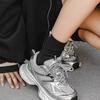 Silver Retro Dad Shoes Women's 2025 New Autumn and Winter Platform Heightening Casual Sports Shoes