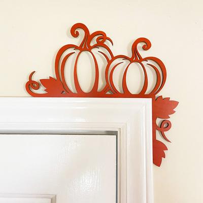 Halloween Door Frame Decoration Rustic Wooden Pumpkin Ghost Witch Door Corner Sign Home Office