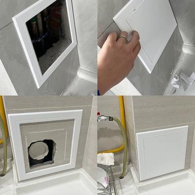 Door Latch Self-adhesive Access Panel Door Plastic White Inspection Hole Removable ABS Access Hatch Cover Doors Wall Ceiling