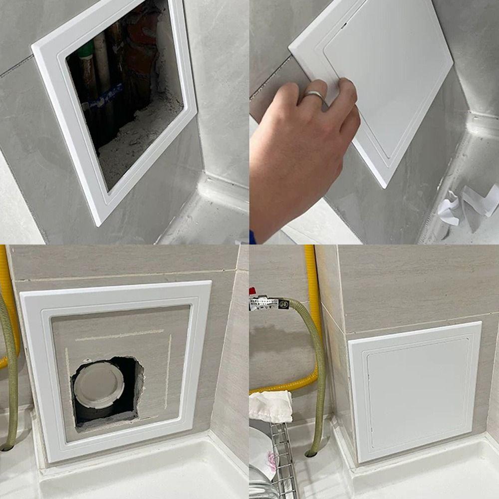 Universal Self-adhesive Access Panel Door Plastic White Inspection Hole Removable ABS Access Hatch Cover Doors Wall Ceiling