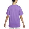 Nike Sportswear Solid Color Loose Fit Logo Print Crew Neck Pullover Short Sleeve T-Shirt Women T-Shirts Purple FD4150-521